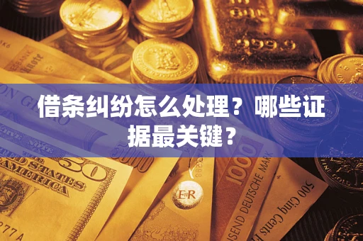 北京借条纠纷怎么处理？哪些证据最关键？