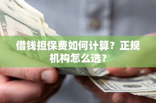 北京借钱担保费如何计算？正规机构怎么选？