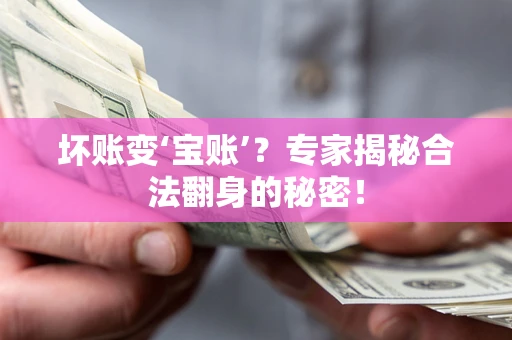 北京坏账变‘宝账’？专家揭秘合法翻身的秘密！