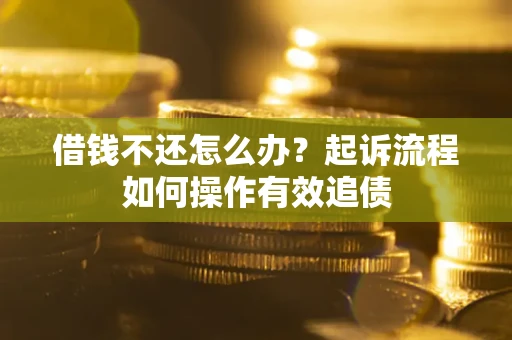 北京借钱不还怎么办？起诉流程如何操作有效追债