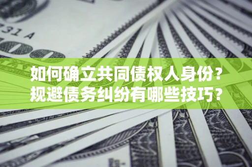 北京如何确立共同债权人身份？规避债务纠纷有哪些技巧？