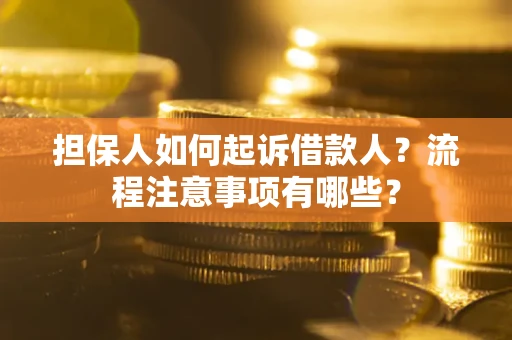 北京担保人如何起诉借款人？流程注意事项有哪些？